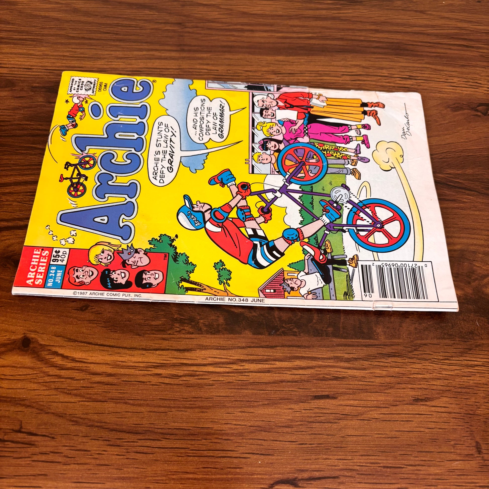 Classic Archie Riverdale comic No. 348 from 1987, a retro collectible featuring Archie and familiar supporting characters in a colorful outdoor cover scene.