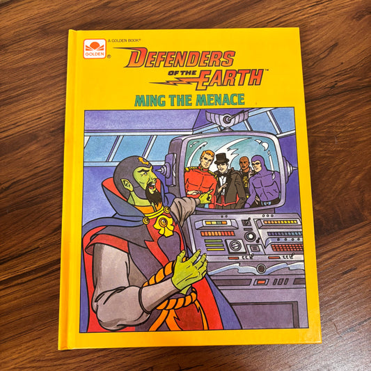 Defenders of the Earth Ming the Menace 1986 Golden Book hardcover by Jim Razzi. Classic superhero story with Flash Gordon, The Phantom, and Mandrake the Magician from the 1980s, omgihadthat.