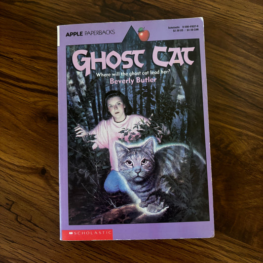 Ghost Cat by Beverly Butler - 1984 Scholastic paperback edition, a gripping mystery where a young girl uncovers the secrets of a ghostly feline and its connection to her family's past!