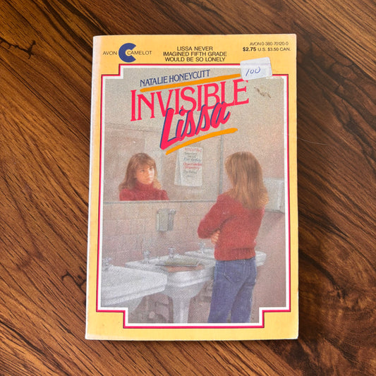 Invisible Lissa by Natalie Honeycutt - 1986 Avon Camelot paperback exploring shy girl struggles and quiet strength in heartfelt 80s middle grade fiction