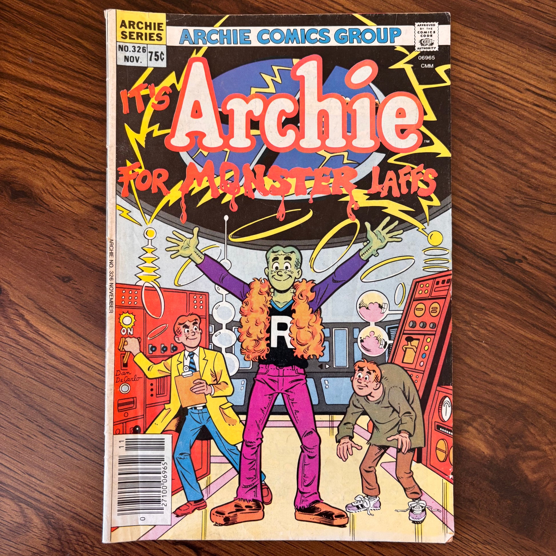 It’s Archie Monster Laffs No. 326 comic from 1983, Archie Comics Group with spooky humor and Riverdale Halloween antics.