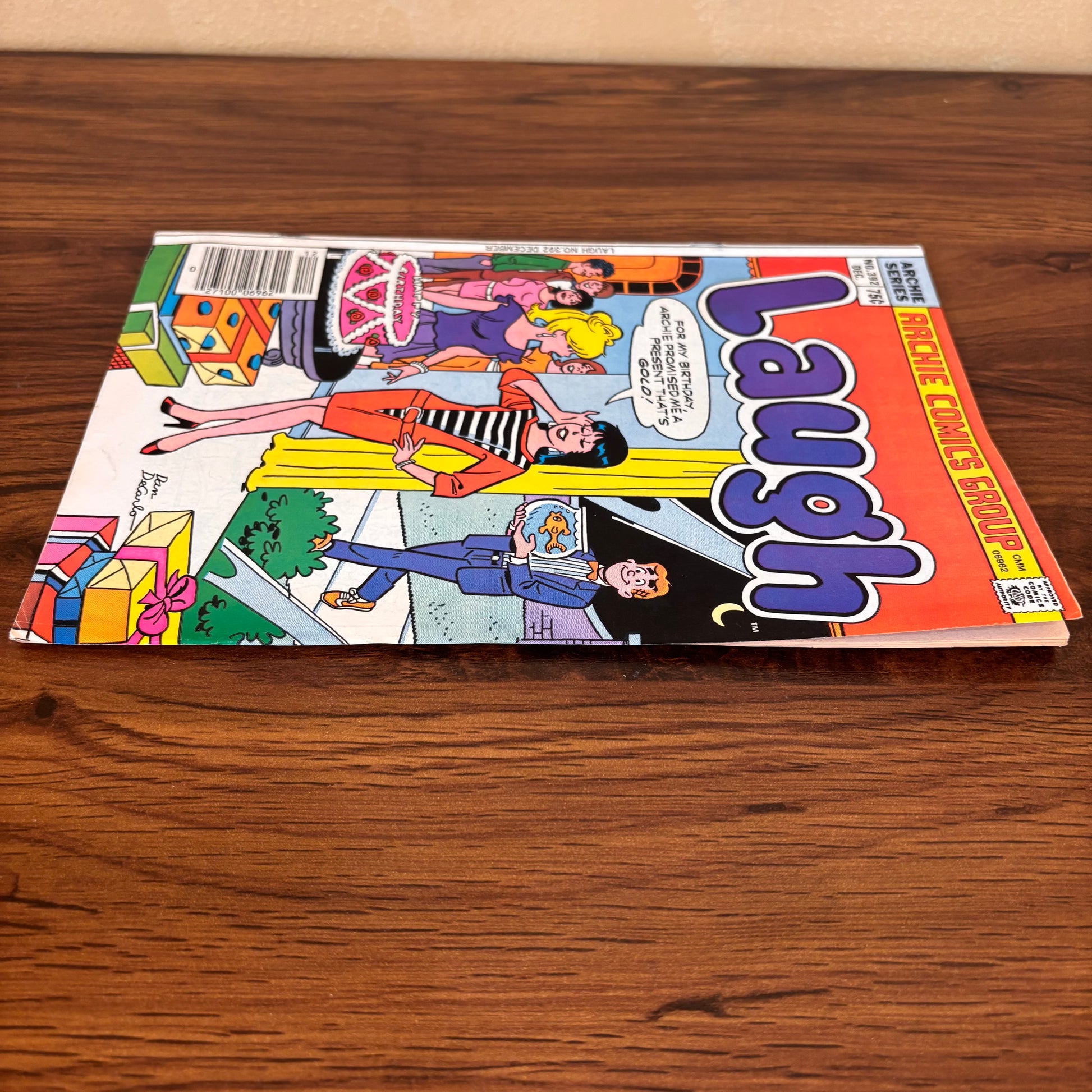 Old Archie Comics Laugh December issue no. 392 with retro cover illustration, classic humor storytelling, and collectible vintage comic book charm for Archie fans.