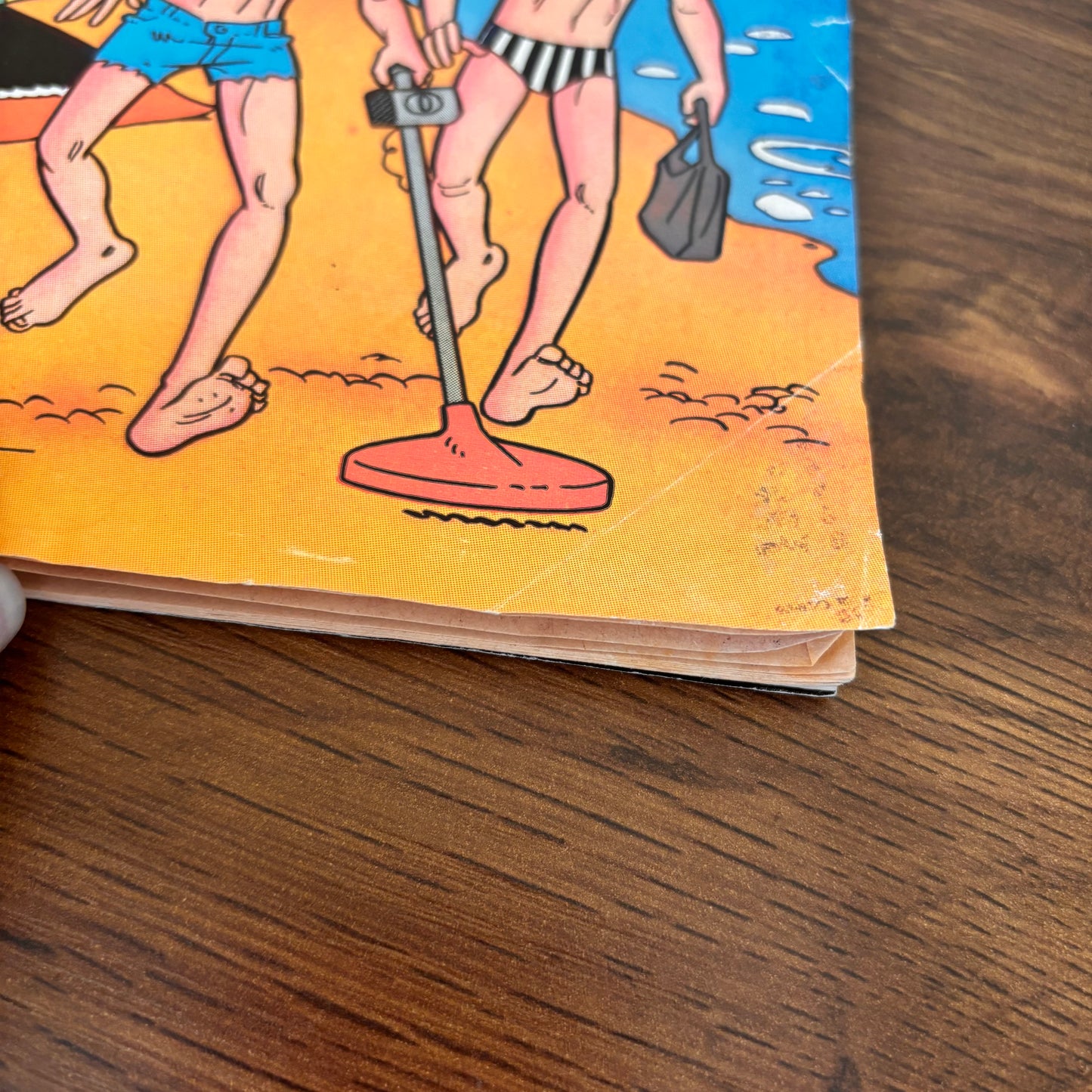 Old Jughead comic book featuring Archie, Betty, and Jughead in a seaside gag scene, perfect for readers who collect classic Archie humor and retro teen comic books.