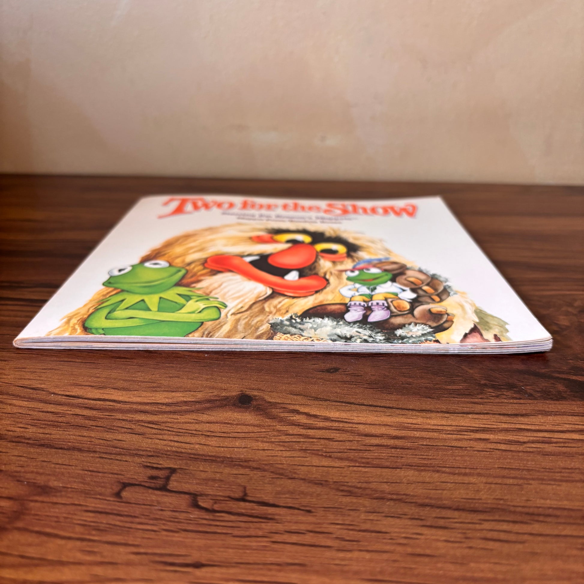 Old Muppets book Two for the Show, a 1980s softcover storybook with classic illustrated cover art for collectors of vintage children’s books and retro TV character books.