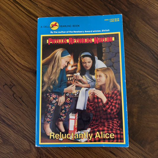 Reluctantly Alice by Phyllis Reynolds Naylor, 1992 Dell Yearling YA paperback. A heartfelt, awkward coming-of-age story from the iconic Alice series. Packed with seventh grade drama, family chaos, and big feelings. A nostalgic 90s favorite from omgihadthat.com.