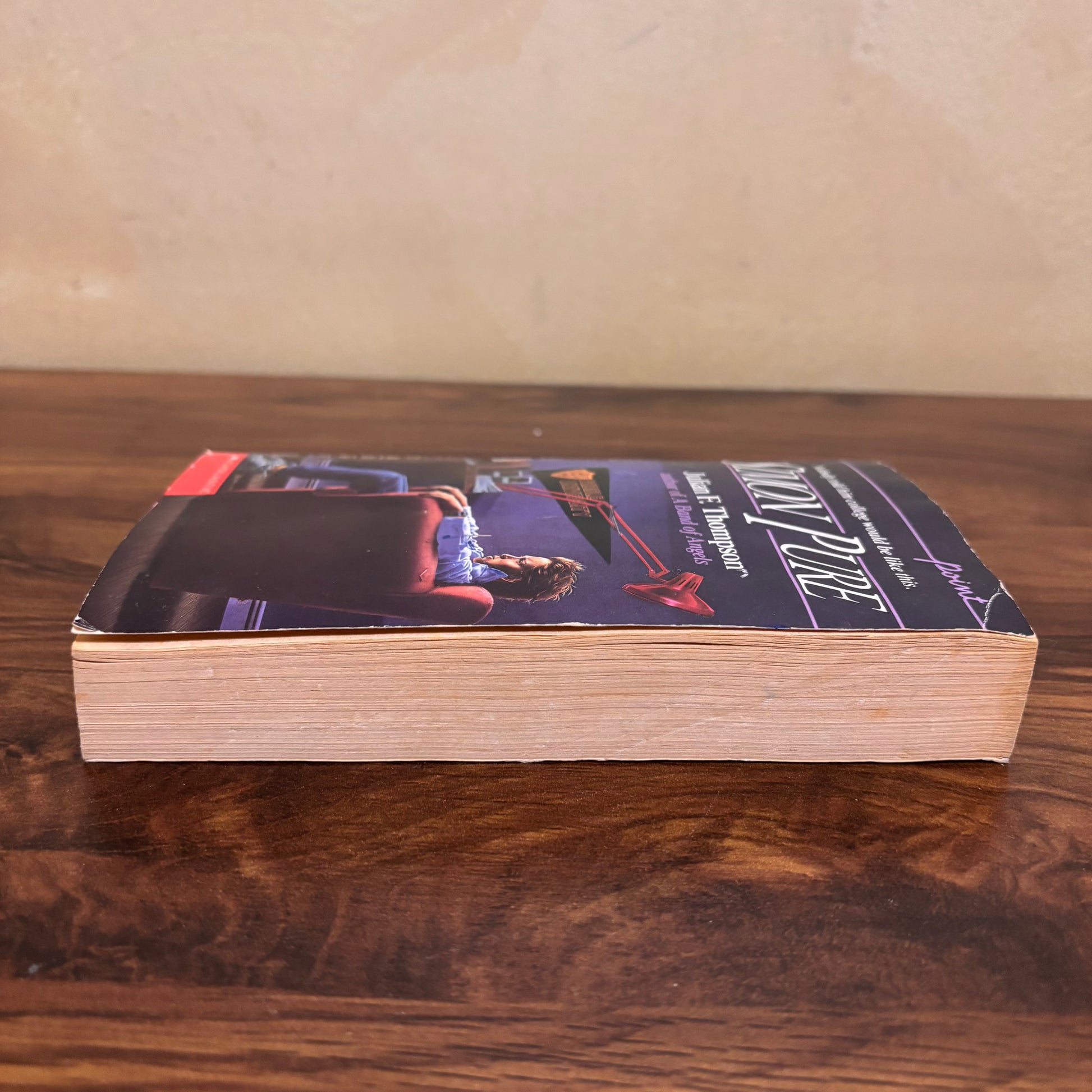 Retro YA fiction paperback Simon Pure by Julian F. Thompson, a vintage Scholastic book with teen drama, campus life, and nostalgic 80s young adult novel appeal.