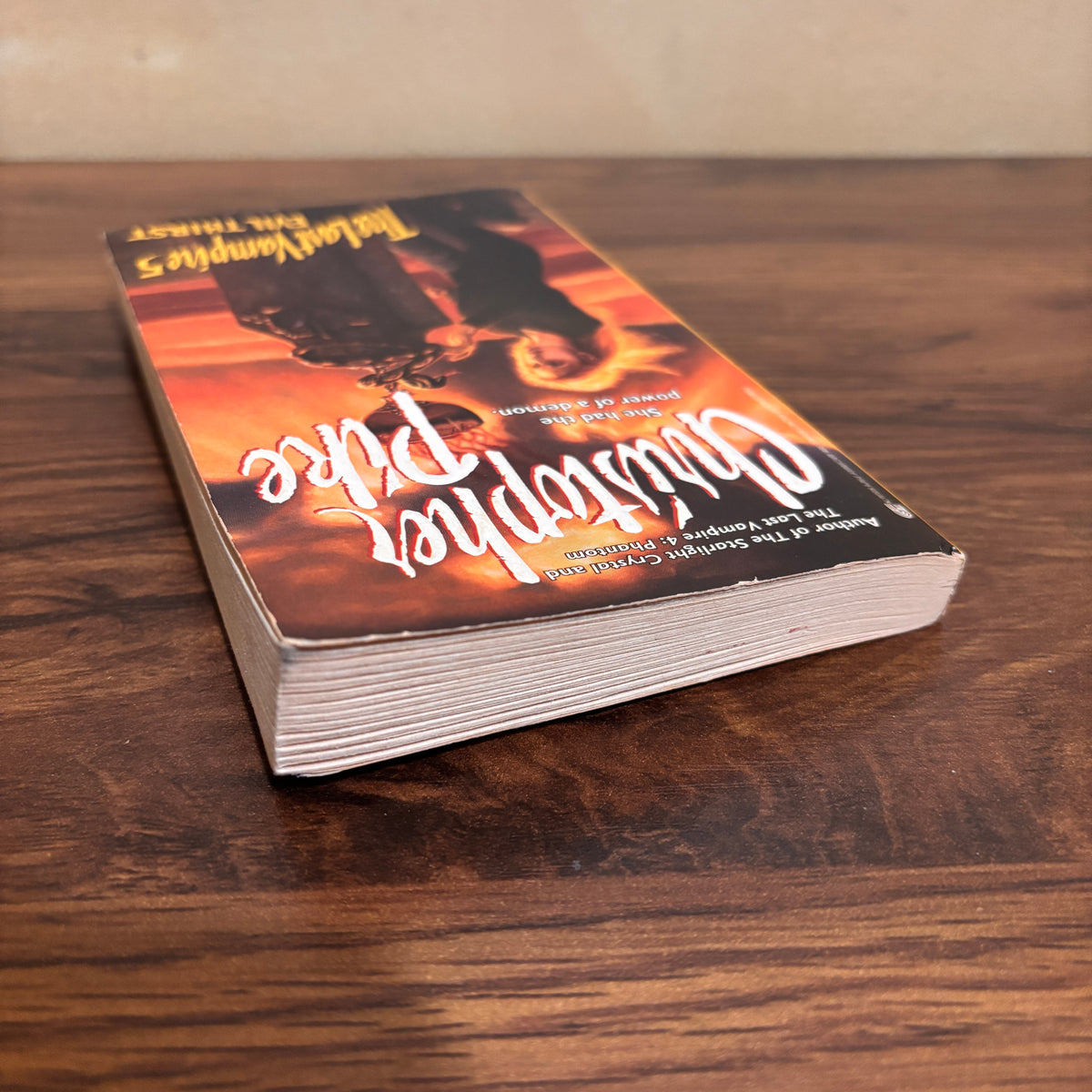 Retro young adult horror book The Last Vampire 5 Evil Thirst by Christopher Pike, featuring original 90s paperback cover art and collectible vampire fiction nostalgia.
