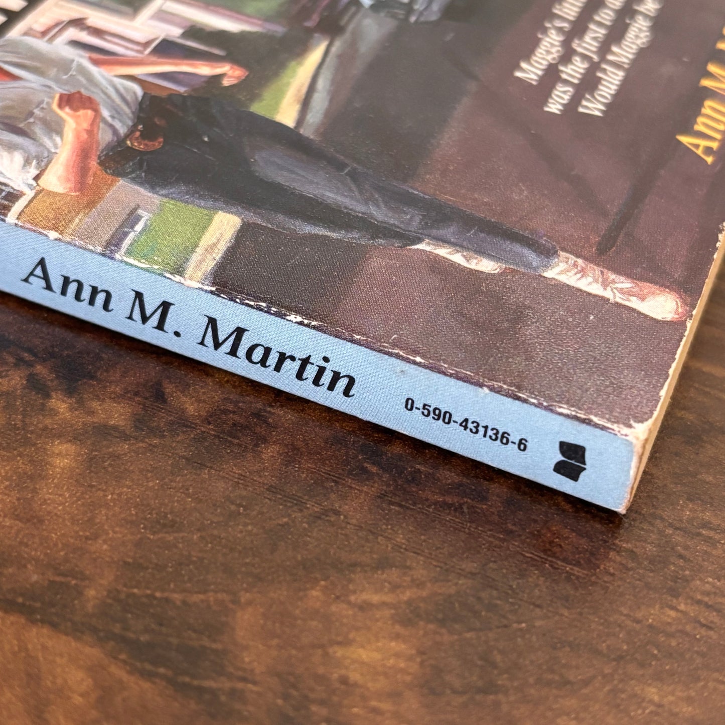 Retro young adult mystery paperback Missing Since Monday by Ann M. Martin, an old Scholastic Point book with 80s suspense, babysitting responsibility, and a scary missing child plot.