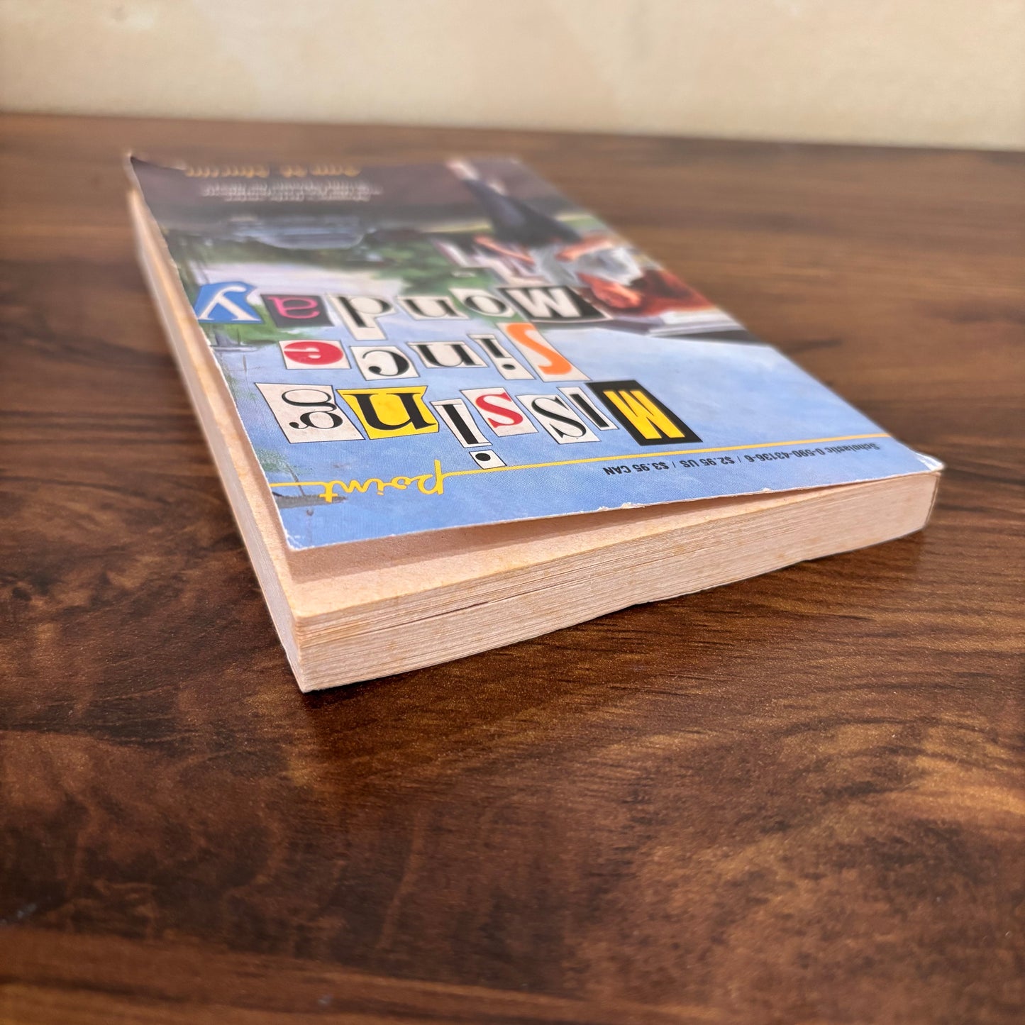 Scholastic Point teen suspense book Missing Since Monday by Ann M. Martin, featuring a missing child storyline, family mystery, threatening calls, and vintage paperback collector appeal.
