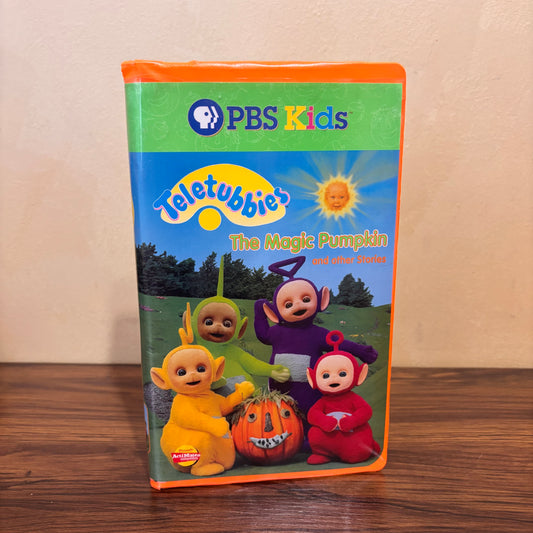 Teletubbies Magic Pumpkin 2000 VHS with Halloween-themed PBS kids stories and vintage preschool fall content!