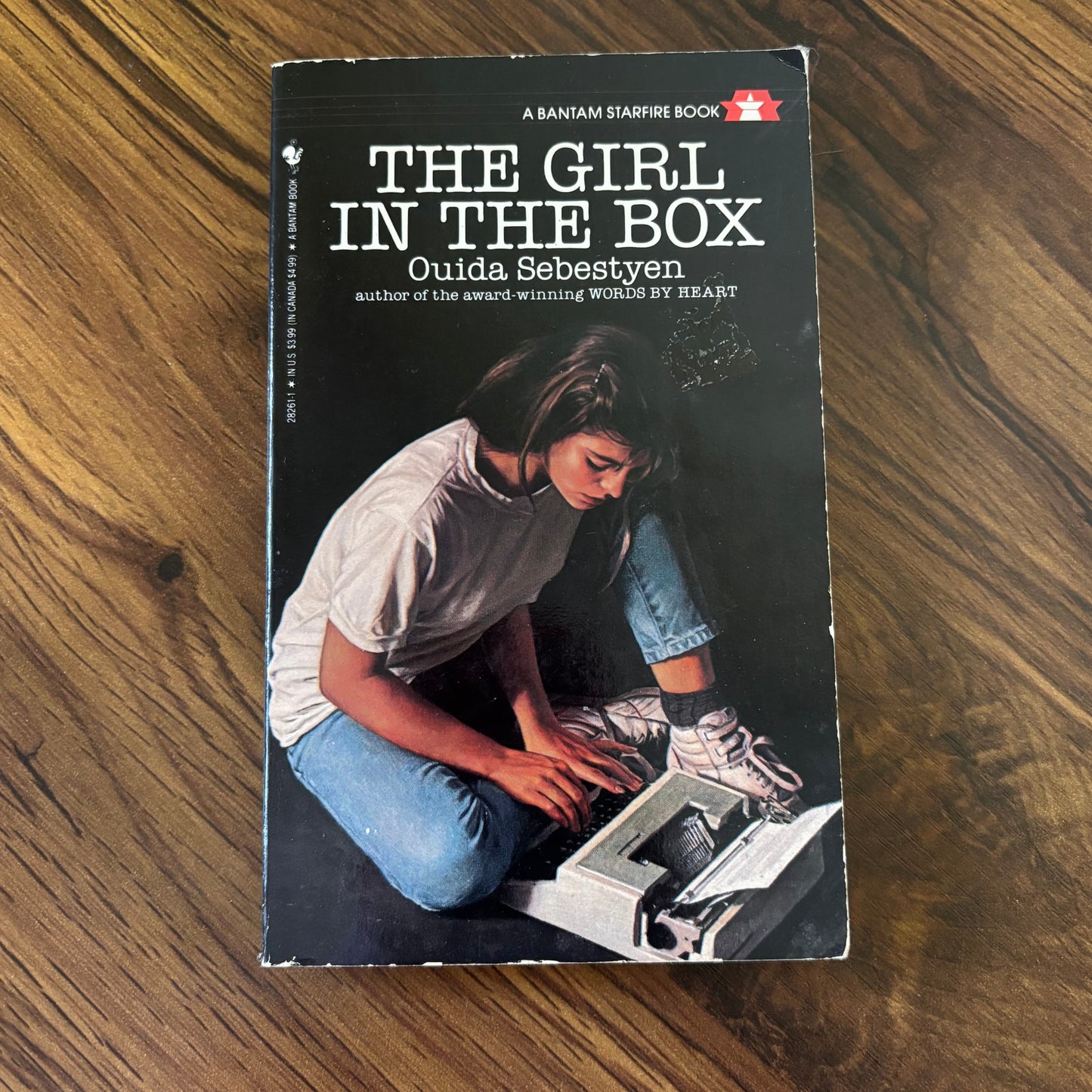 The Girl in the Box by Ouida Sebestyan, 1989 Bantam YA paperback about teen captivity, survival, and psychological suspense