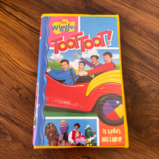 The Wiggles Toot Toot 2001 VHS with 18 fun songs and Big Red Car preschool music adventure