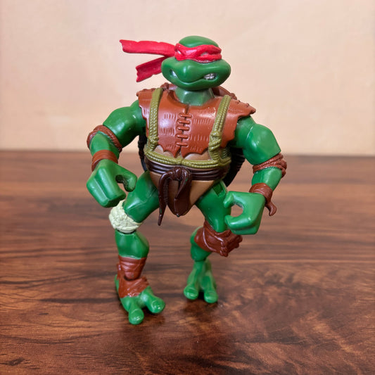 TMNT 2005 Paleo Patrol Raph action figure, Jurassic Raphael design, collectible Teenage Mutant Ninja Turtles toy, great for fans and collectors.
