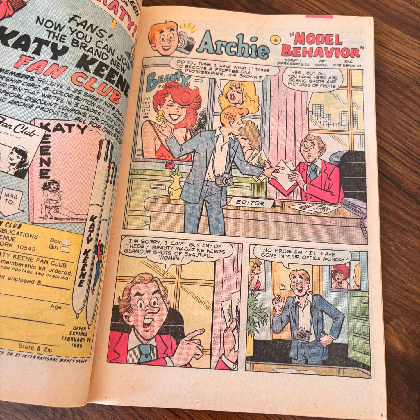 Vintage Archie Laugh comic book with a colorful birthday party cover, classic Riverdale characters, wrapped gifts, cake, and retro Archie Comics nostalgia for collectors.