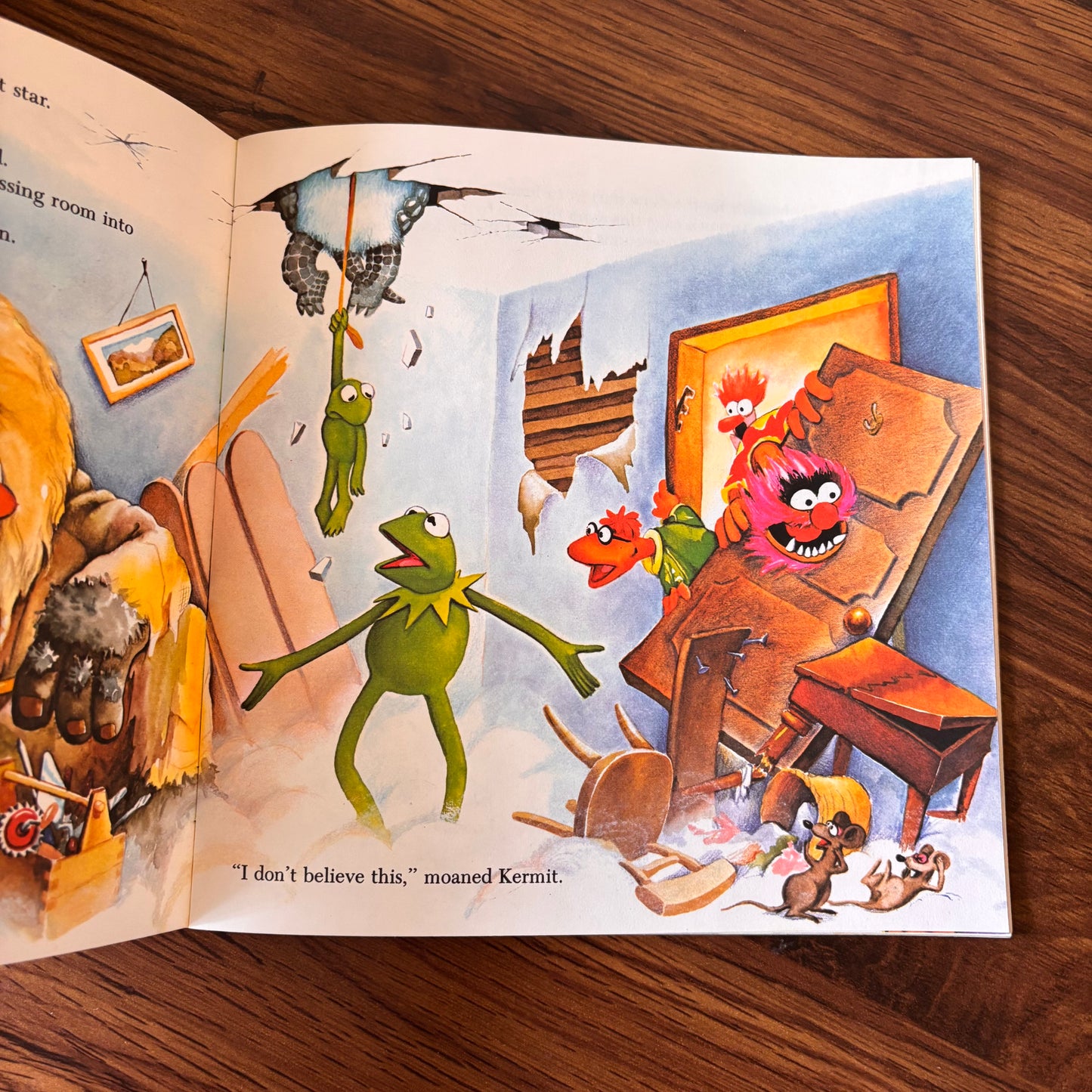 Vintage Muppets softcover book Two for the Show from 1982, featuring playful illustrated cover art, early 80s children’s book charm, and nostalgic puppet show story appeal.