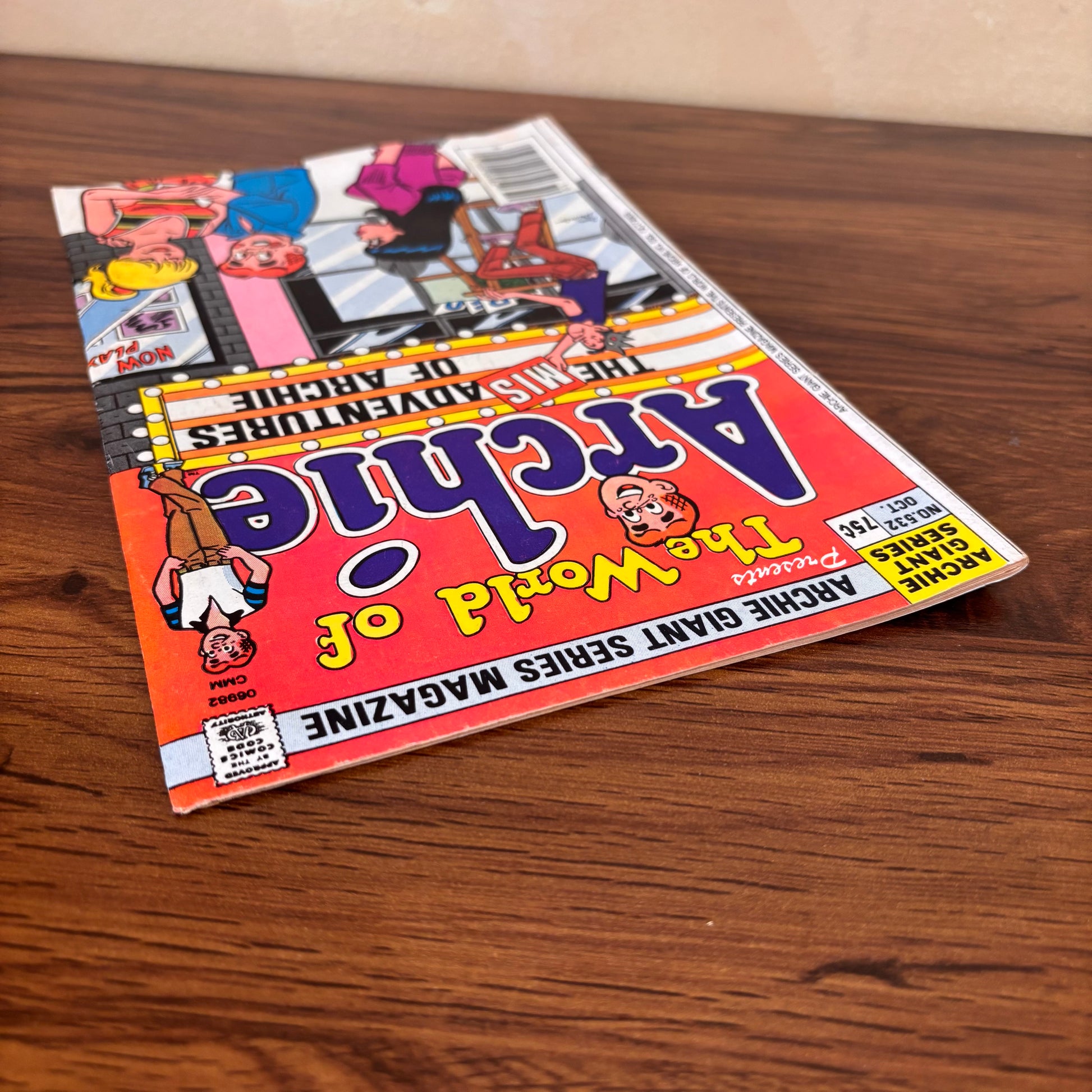 Vintage Riverdale comic from The World of Archie Giant Series, featuring classic teen humor, recognizable Archie Comics characters, and nostalgic 1980s magazine-style cover art.