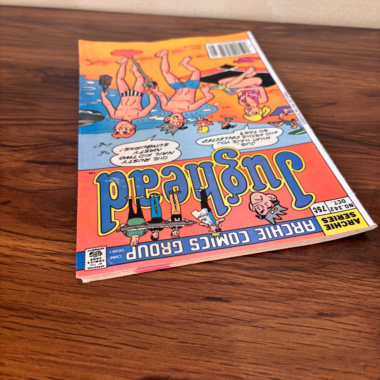 Vintage Riverdale summer comic featuring Jughead, Archie, and Betty at the beach, with nostalgic vacation energy and the lighthearted humor Archie Comics fans grew up reading.