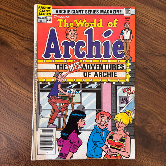 The World of Archie No. 532 comic, October 1983 Archie Giant Series with oversized laughs and Riverdale antics.